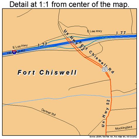 Fort Chiswell Virginia Street Map 5129040