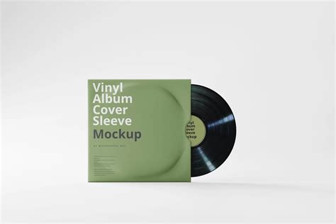 Vinyl Album Cover Sleeve Mockup - Mockup Free