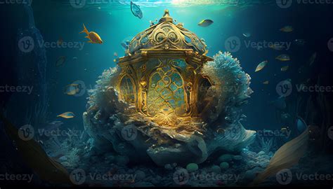 Underwater Ocean Sea Imaginary Fantasy World Digital Illustration 22036506 Stock Photo at Vecteezy