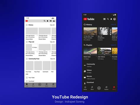 Redesigned YouTube Mobile App UI : Library Screen by GrrowSell by Indrajeet on Dribbble