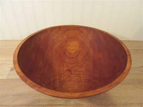 Large round wood bowl- made from 1 piece of wood, dough bowl, vintage, nice condition | Dough ...