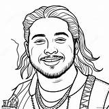 Post Malone Coloring Page 53403 42252 sketch template