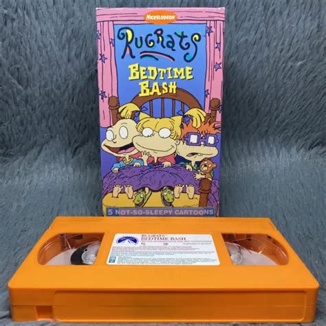 RUGRATS - BEDTIME Bash VHS 1997 Tape Cartoon Movie Film Orange Tape Nickelodeon $12.99 - PicClick