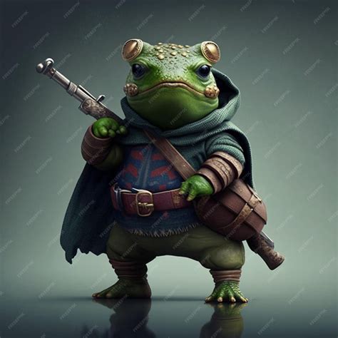 Premium Photo | Frog warrior art illustration