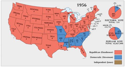 US Election of 1956 Map - GIS Geography