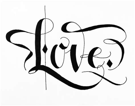 Calligraphy word "love"