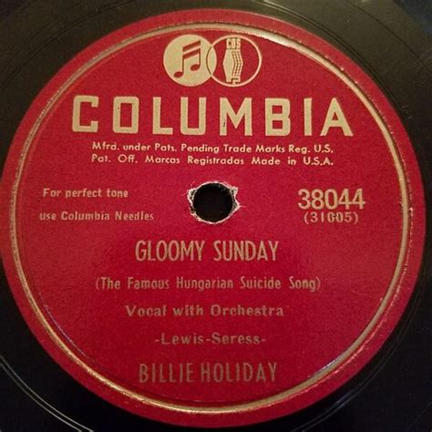 Billie Holiday – Gloomy Sunday Lyrics | Genius Lyrics