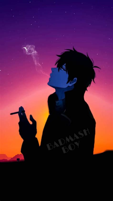 Download Cool Sad Boy Smoking A Cigarette Wallpaper | Wallpapers.com