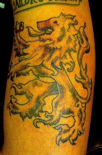 Golden rampant lion tattoo - Tattooimages.biz