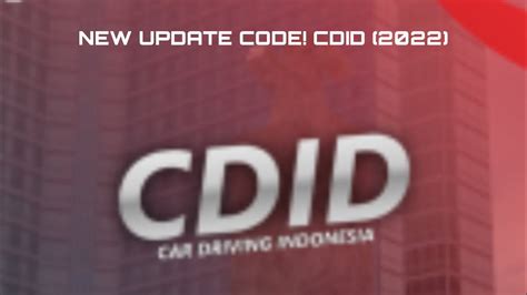 New Code In Update!! (CDID) Roblox - YouTube