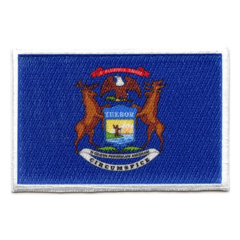 Michigan Patch State Flag Embroidered Iron On – Patch Collection