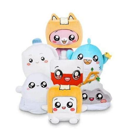 Lankybox Milk Plush Doll Baby Series Milky Shark Canny Foxy Boxy Rocky ...