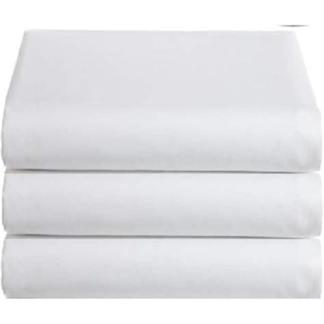 Twin Flat Sheets 3 Pack, White Cotton Flat Bed Sheet - Bed Bath ...