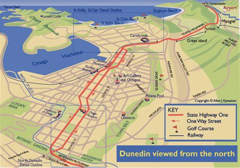 Dunedin Map and Dunedin Satellite Image