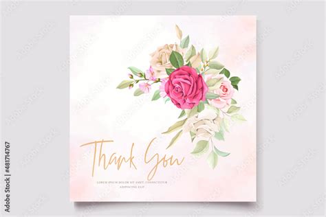 Elegant Soft Rose Wedding Invitation Set Stock Vector | Adobe Stock