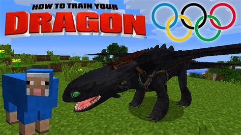 Minecraft - HOW TO TRAIN YOUR DRAGON - Dragon Olympics # 2 'Sheep Game ...