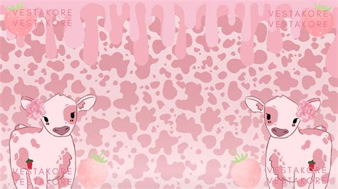 Strawberry Cow Wallpaper Pink Wallpaper Wallpaper Animated Wallpaper ...