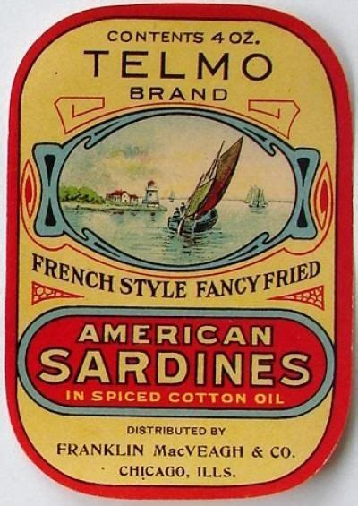 TELMO Sardine Label | Vintage food labels, Vintage packaging, Sardines