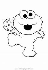 Cookie Monster 3 Coloring Page For Kids  Free Printable sketch template