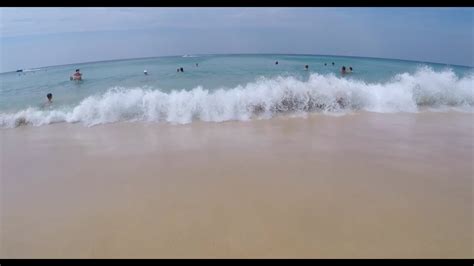 Karon Beach (Phuket) Up Close - Big Waves and Beautiful Weather - YouTube