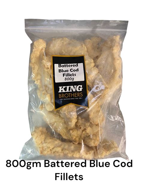 Battered Blue Cod Fillets - 800g - Kings Fish Market