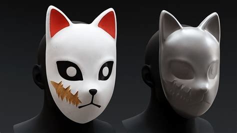 Demon Slayer - Sabito Mask textured and printable 3D model | CGTrader