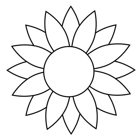 Sunflower Template Free Printable - Fillable Form 2024