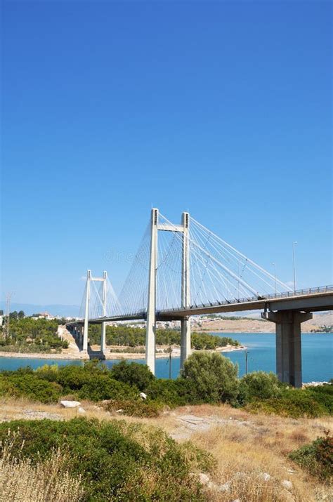 Chalkida Bridge in Evia, Greece Stock Image - Image of cable, bridge: 75572087