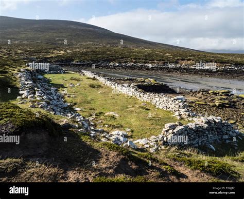 The remains of the British Garrison established at Port Egmont in 1765 ...