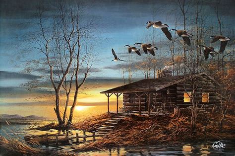 Terry Redlin - Evening Retreat - World-Wide-Art.com | Cabin art, Terry redlin, Terry redlin ...