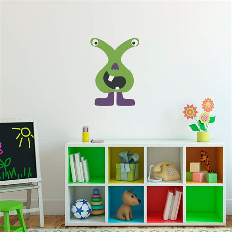 Monster Wall Decal Green Monster Wall Sticker Children | Etsy