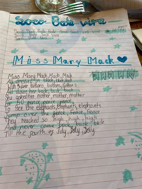 Soco bate vira and miss mary mack lyrics in 2023 | Miss mary mack, Miss ...