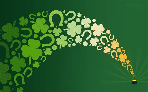 Download Green Shamrocks Holiday St. Patrick's Day HD Wallpaper