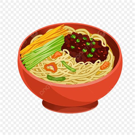 Fried Noodles White Transparent, Gourmet Noodle Bowl Fried Noodles Catering Hot Food Vector Hand ...