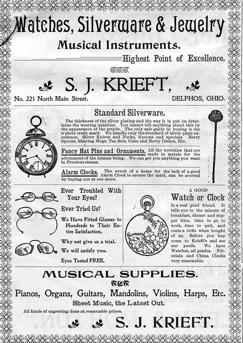 Advertising – Krieft Store 1899 Newspaper