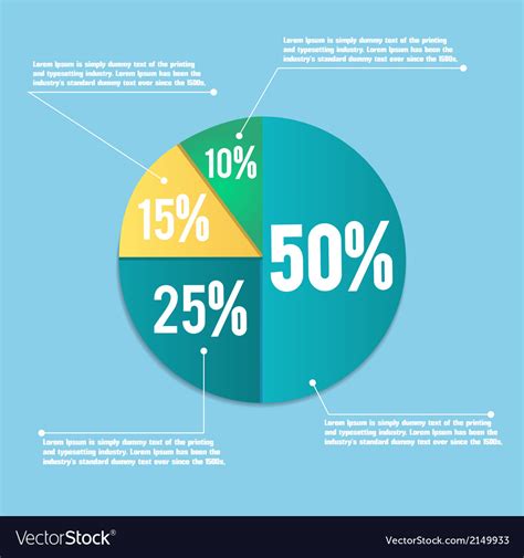 Business pie chart Royalty Free Vector Image - VectorStock