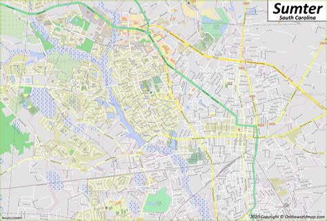 Road Map Of Sumter Sc