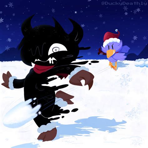 Snowball Fight - Late Patreon Poll Piece by DuckyDeathly on DeviantArt