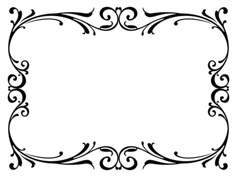 Black Scroll Border Clip Art