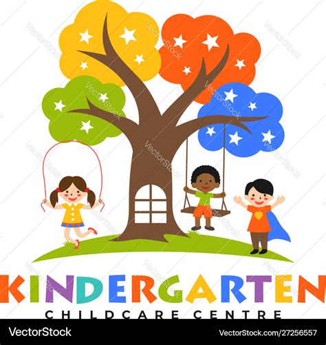 Kindergarten logo Royalty Free Vector Image - VectorStock