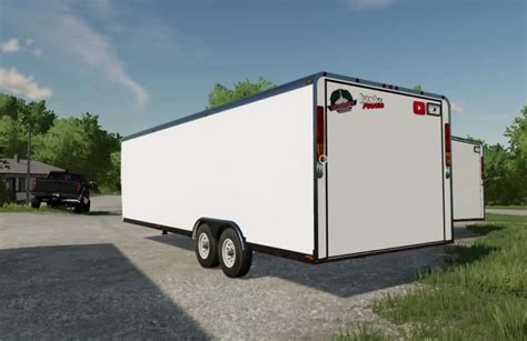 30FT Box trailer pack v1.0 | FS22 Mod Download