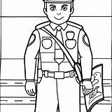 Police Officer Coloring Page · Creative Fabrica sketch template
