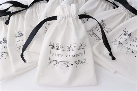 White Cotton Drawstring Bags - The One