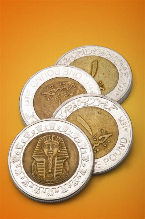 Egyptian Coins (One Pound) stock image. Image of funds - 20429963