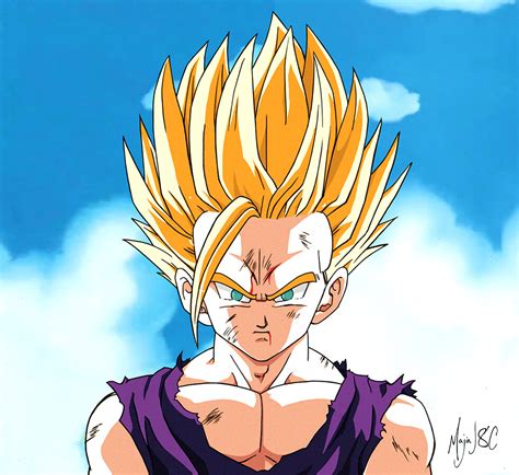 ArtStation - Gohan chan SSJ2 transformation complete REDRAW