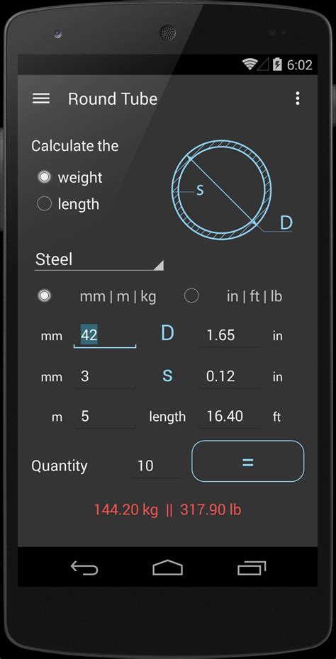 Steel Weight Calculator for Android - APK Download