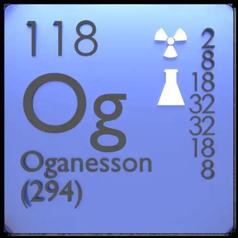 Oganesson - Periodic Table - Atomic Number - Mass - Radius - Density