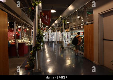 Inside Bonsecours Market hallway shops tourist Stock Photo - Alamy