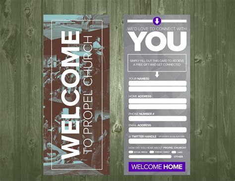 Visitor Card For Church Template