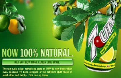 7Up advertising campaign promoting the fact that it is made of natural ...